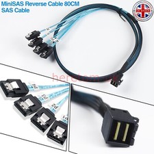 Mini SAS SFF 8643 36pin to Mini 4X SATA 7Pin HD Reverse Breakout Cable 12Gb/s UK