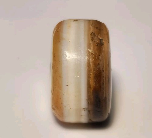 17mm ANCIENT RARE INDO-TIBETAN CHUNG AGATE DISC BEAD - Picture 9 of 13