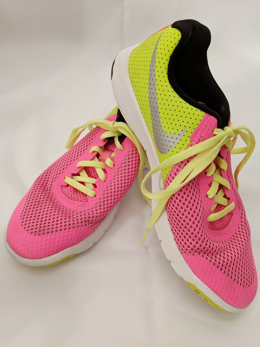 neon yellow and pink nikes