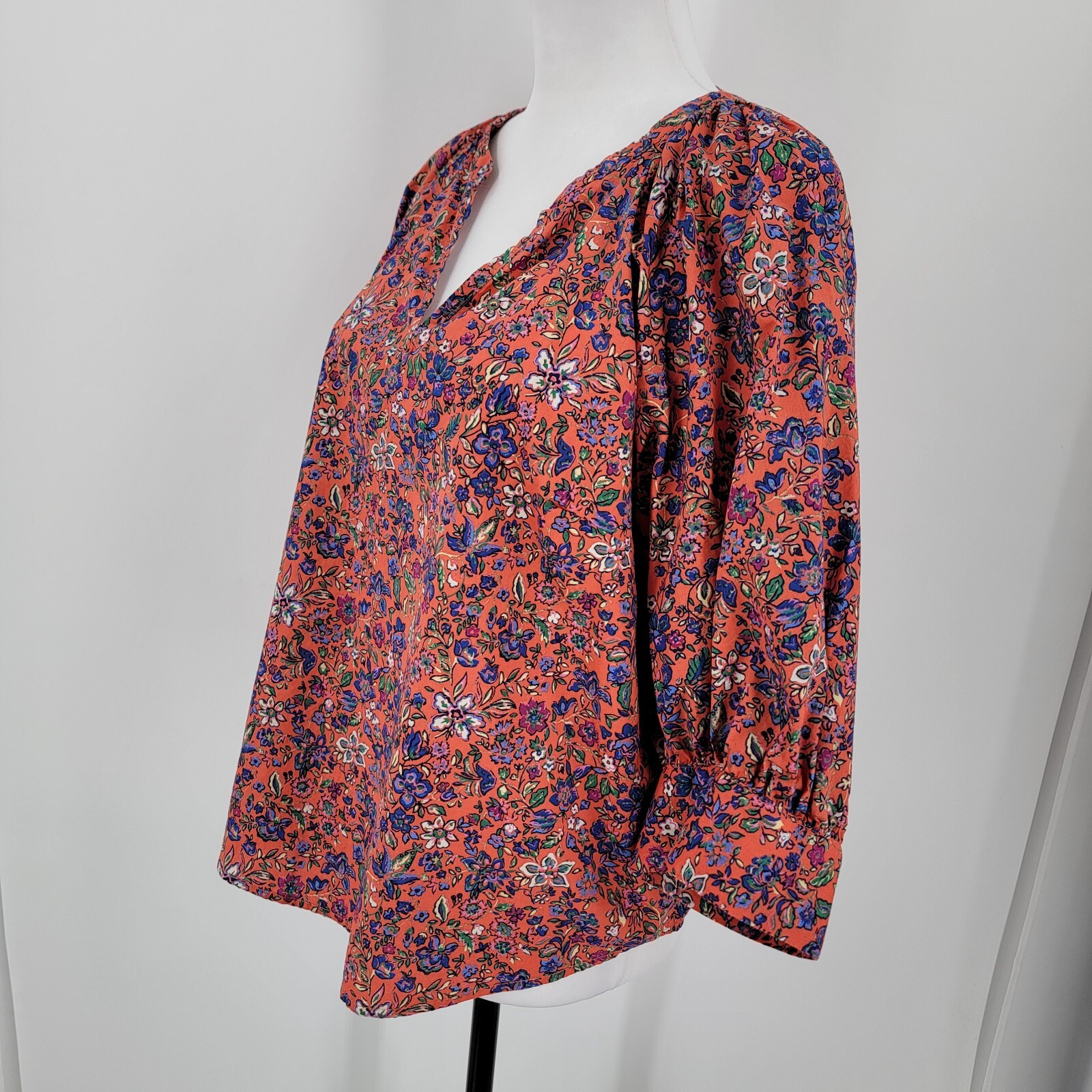 Universal Thread Blouse Womens Large Orange Coral… - image 6