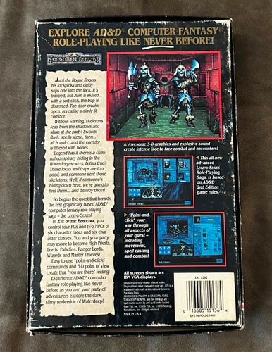 Advanced Dungeons & Dragons Eye Of The Beholder Commodore Amiga - GC - Picture 6 of 7