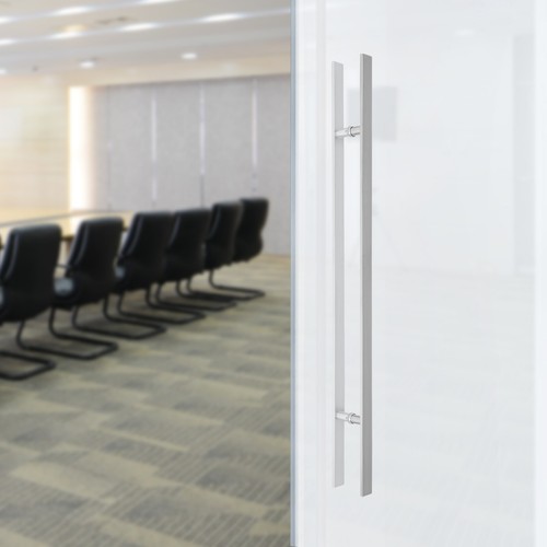 Double Sided Stainless Steel Door Handle Commercial H Shape Door Pull Handle - Bild 4 von 20