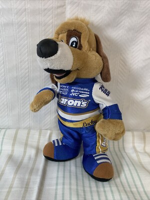 Aaron's Rents Lucky Dog 9.5'' Plush Stuffed Animal Toy Racing Mascot Sponsor 