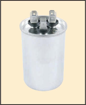 NTE MRRC370V7R5/40, 7.5uF and 40uF @ 370V AC, Dual Motor Run Capacitor