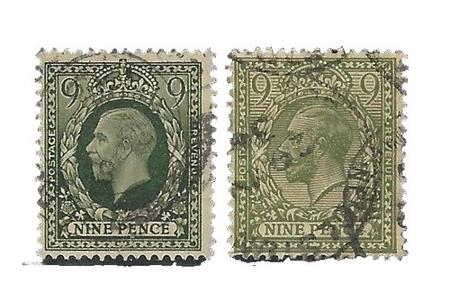 GB 1913 SC 169 KING GEORGE V BLACK ON YELLOW PAPER 8p UNG HAND