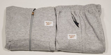 Reebok Kids Two Piece Sweatsuit Full Zip Hooded Fleece Sweat Pants Gray Size 5