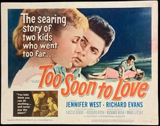 TOO SOON TOO LOVE Original Movie Lobby Card Poster Teen Pregnancy Drama