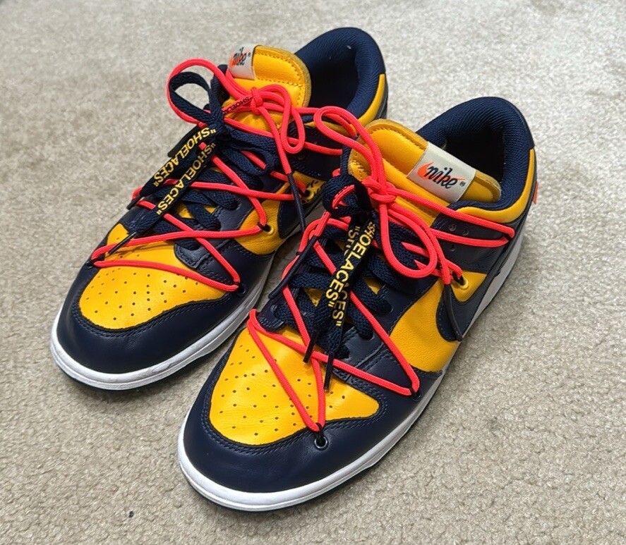 OFF WHITE X NIKE Taglia 9.5 Nike Dunk Low x OFF WHITE University G 2019