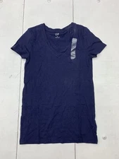 Gap Womens Dark Blue Short Sleeve Shirt Size XXS