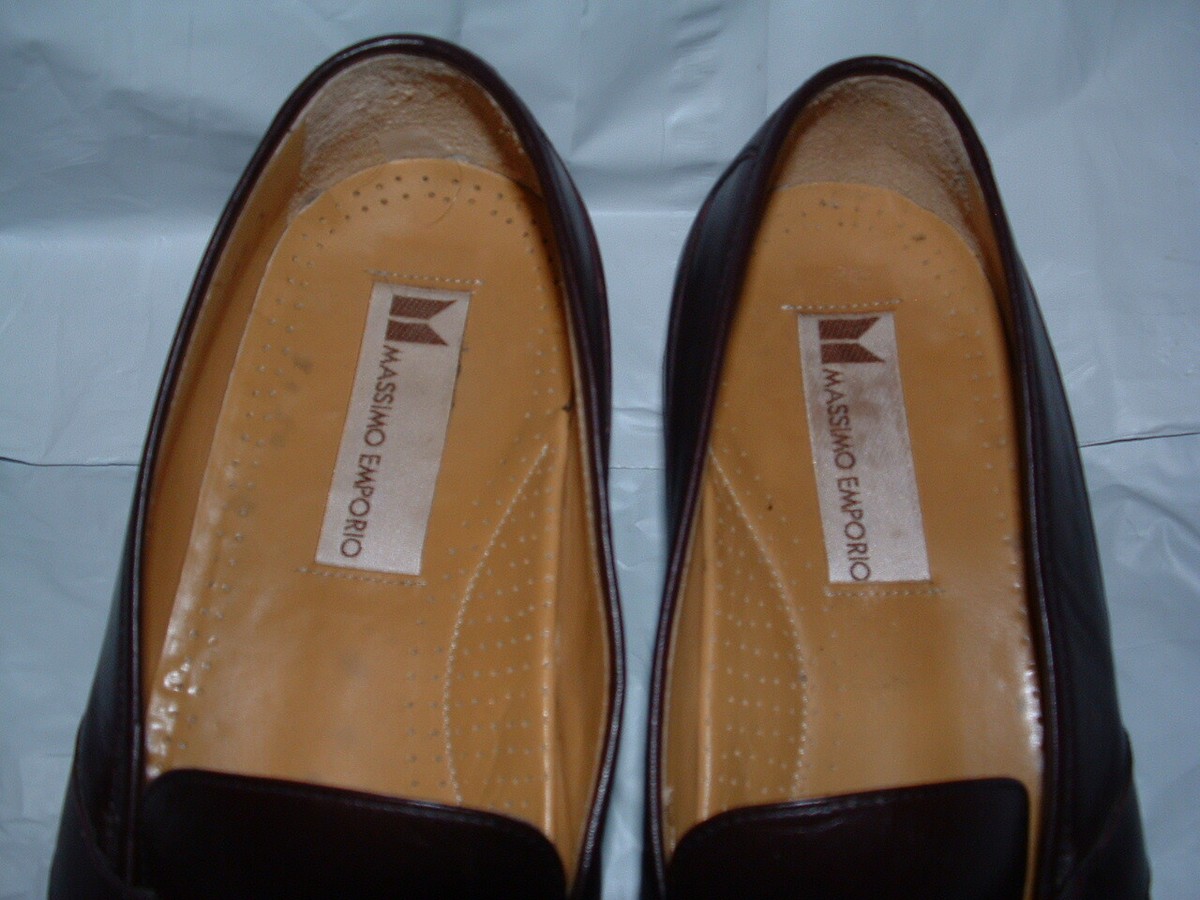 Massimo Emporio Men\'s Black Leather Dress Loafers Sz 11.5 Pre-Owned Slip On The Pombe Black Patent Leather Dress Slip-on Loafer Men Shoe  main image 3