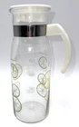 Vintage Pyrex Glass Carafe Pitcher 1 Qt Citrus Pattern w/ Lid & Handle Kitchenwa