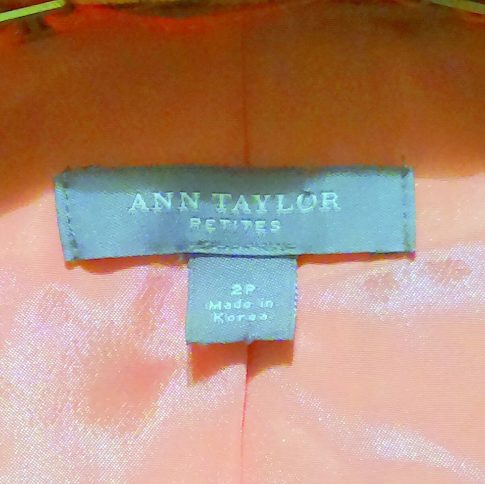 Jaqueta Blazer ANN TAYLOR Petites Rosa Estampa Floral Seda Carreira Tamanho 2P - Imagem 4 de 4