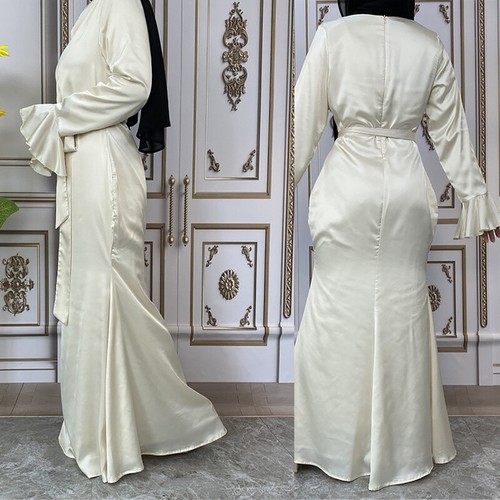 Maxi Vestido de Noche Musulmán Dubai Caftán Vestidos Largos Abaya islámicos - Imagen 12 de 27