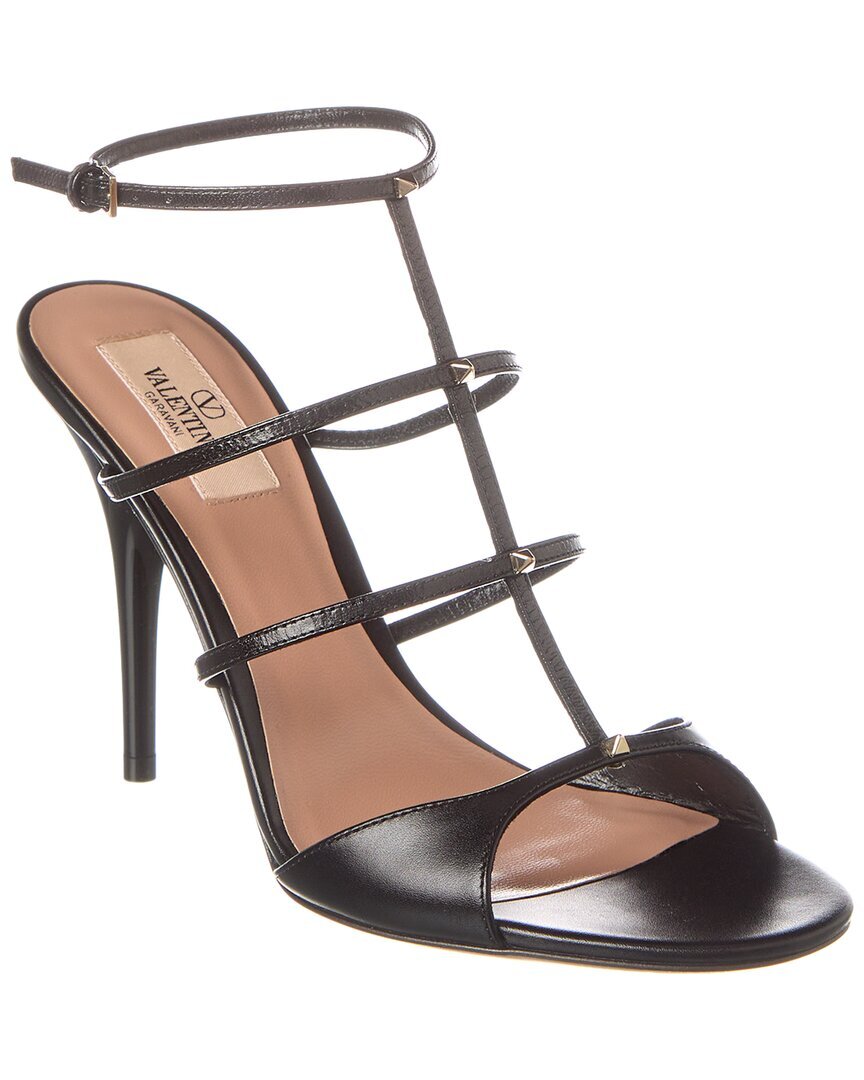 Женские сандалии Valentino Rockstud из 100% натуральной кожи, черные 39,5