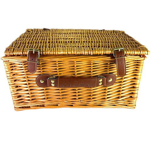 Netflix The Crown Wicker Picnic Basket Leather Straps 16”x12” | eBay