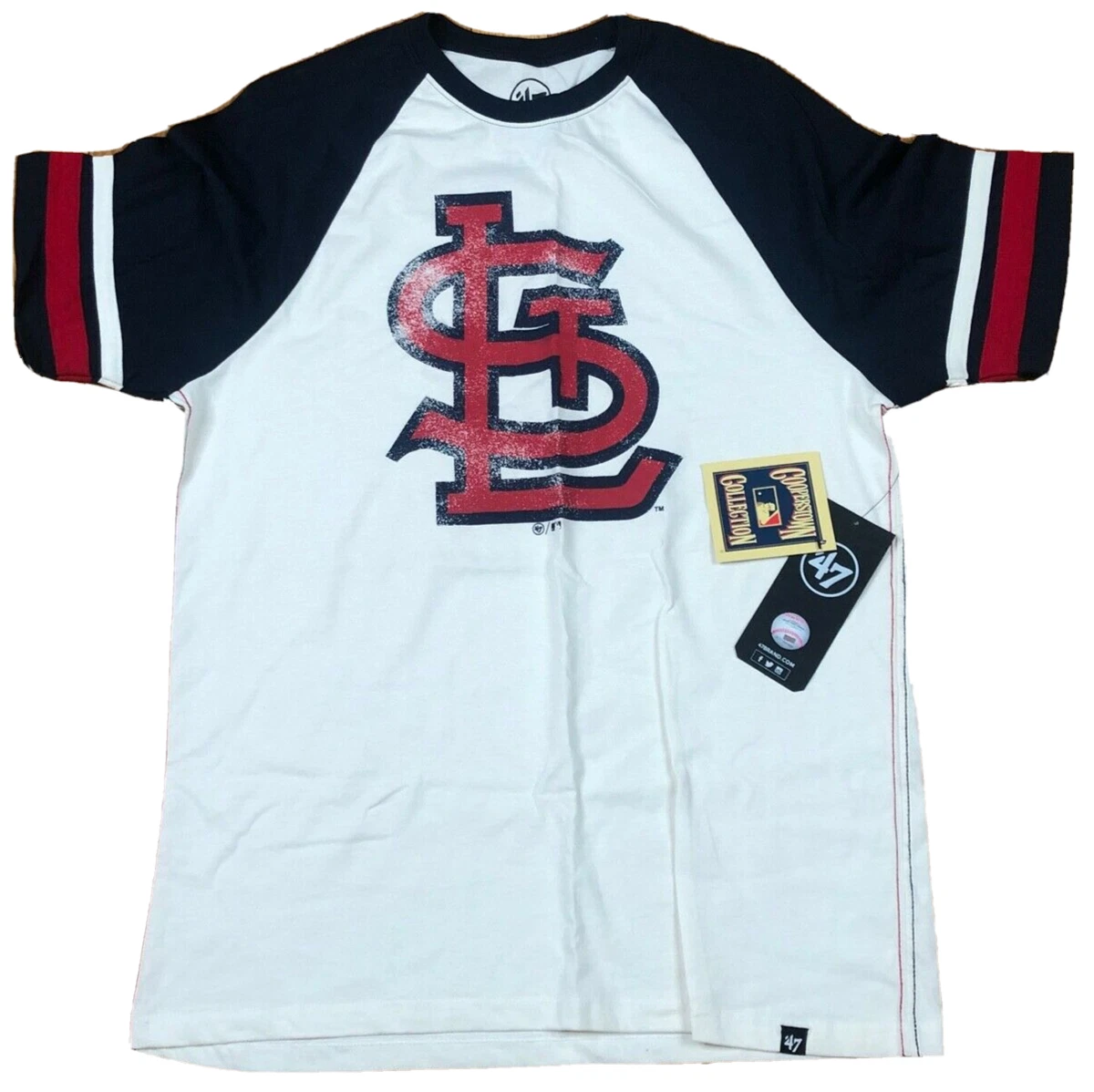 47 New St Louis Cardinals Shirt Men Medium White Short Sleeve Cotton  Baseball