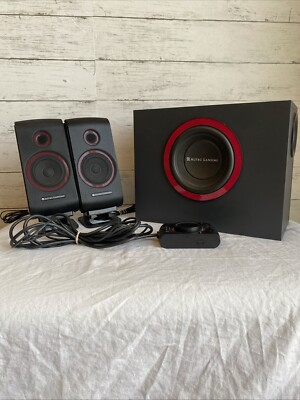 Altec Lansing VS2421 Powered Audio Computer Speaker System Complete TESTED!