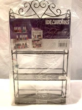 New Ideaworks 48 Nail Polish Holder Rack w/Hardware Decorative Metal 16 x 9