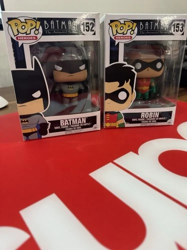 Funko Pop! Vinyl Batman & Robin 152 & 153 Batman: The Animated Series Heroes