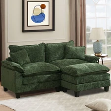 Sectional Sofa Set L Shaped Cloud Modular Couch with Chaise and Cushion Chenille