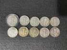 Walking Liberty Silver Half Dollars Lot of 10, Circulated 90% Silver