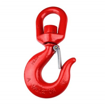 2 Tons Swivel Hook Heavy Duty Swivel Lifting Hook Self Lock Rigging Swivel Ho...
