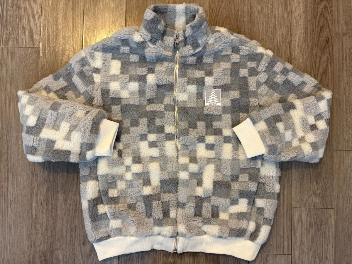 Louis Vuitton Damoflage Fleece Blouson jacket white sz L | eBay