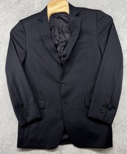 Brooks Brothers Blazer Black Pinstripe 1818 Fitzgerald Estrato Men's 41 L Long