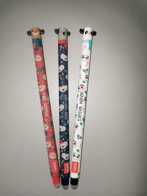 🔥 LEGAMI MILANO PENNE CANCELLABILI ERASABLE COLLEZIONE ✏️✨Natale