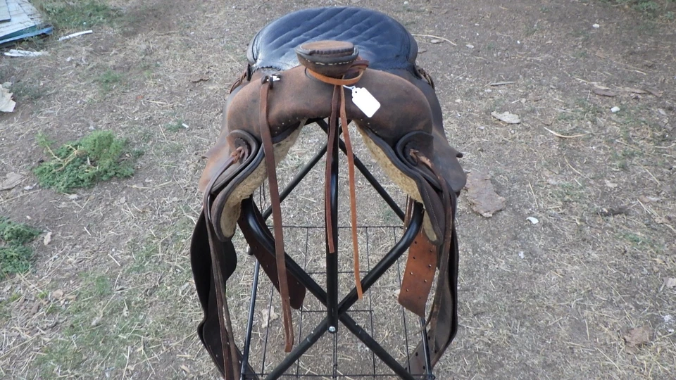Western Saddle Vintage 1955 Hereford Roughout Well Worked, Works Well - Image 4 of 4