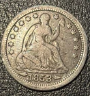 1853 SEATED LIBERTY HALF DIME WITH ARROWS SILVER COIN