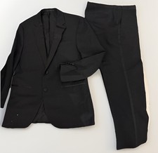 HUGO BOSS - Mens BLACK WOOL /silk Tuxedo - 38R - W34 L28.5  