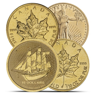 #ad 1 10 oz Gold Coin Random Year Varied Condition Any Mint $448.62