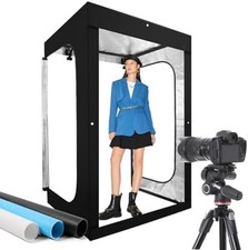Photo Light Box, Portable 47"x39"x78" Photo Studio Light Box, Shooting Tent K...