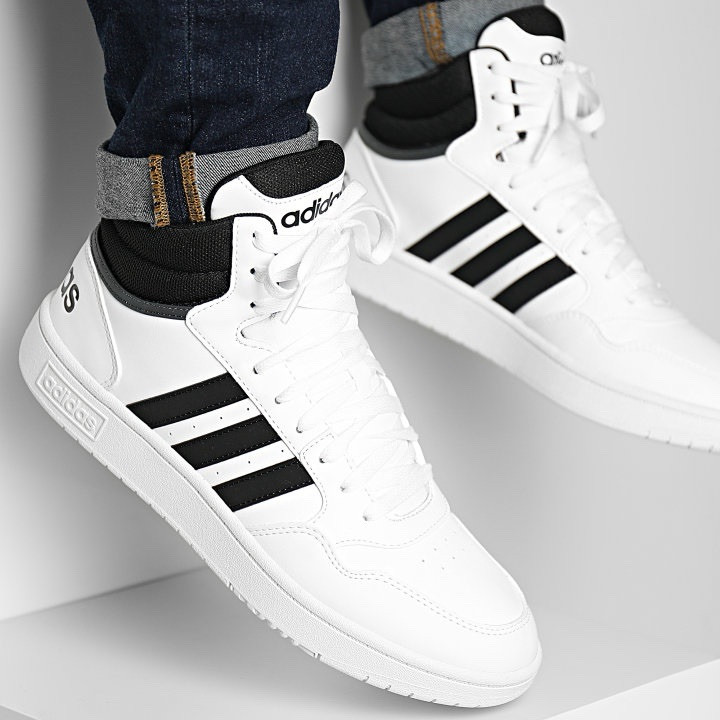 Adidas Hoops 3.0 Mid Mens Basketball Sneakers for Athletic Support and Performance #019