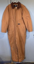 Exc Walls Work Wear Insulated Coveralls Men's Brown Cotton Duck Canvas XL Short
