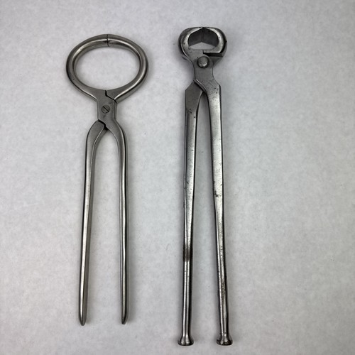 Lot of 2 Hoof Farrier Tools - Hoof Nipper 14" and Hoof Tester Examination Pliers