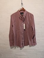 Red Herring Shirt Red White & Blue Check Pattern medium NWT