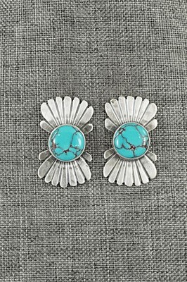 Turquoise & Sterling Silver Earrings - Mark Yazzie