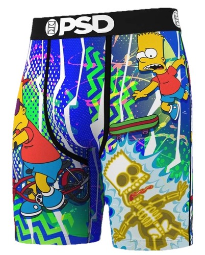 PSD  HIGH "BART VIBES" THE SIMPSONS BOXERS UNDERWEAR BRIEFS Men's MEDIUM NWT