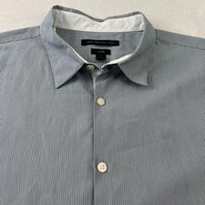 John Varvatos Mens Shrt XL Gray Luxe Striped ...