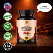 Berberine HCl  Ceylon Cinnamon   1,300mg  Organic  No Fillers  120 Capsules