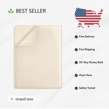 Luxurious Beige Twin Flat Sheet - Ultra-Soft 1800 Microfiber for Comfort