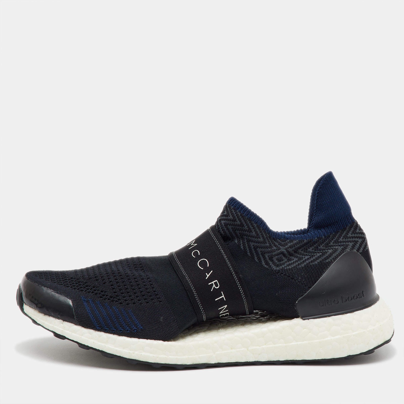 Stella McCartney x Adidas Black Knit Fabric Ultraboost X 3D Slip On Sneakers