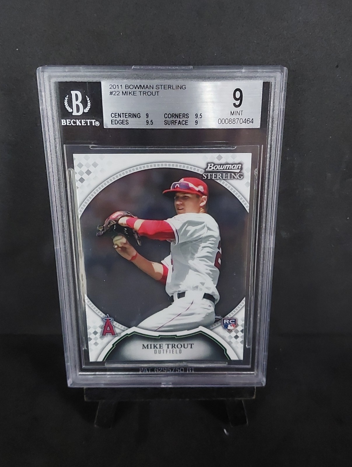 2011 Bowman Sterling Mike Trout Rookie Card BGS 9.0