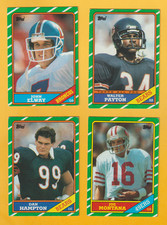 4  1986 TOPPS LOT EX+  Elway Montana Payton Hampton
