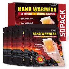50 Pack Disposable Hand Warmers Up to 15 Hours of Heat Super Long Lasting A...