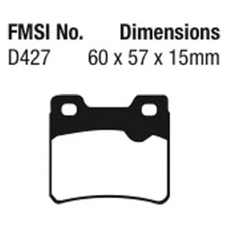 For Saab 900 1994-1996 EBC DP4761R Yellowstuff Rear Brake Pads Foto 2 de 3