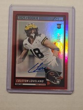 2025 Score Rookie Signatures Colston Loveland RC #31 Autograph Red Zone 5/20