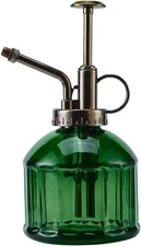 6.5 Inch Dark Green Glass Plant Mister Vintage Water Spray Bottle For Succulents